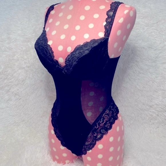 Victoria’s Secret vintage velvet thong bodysuit
